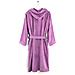 Accappatoio Con Cappuccio Spugnissima Minorca Junior In Cotone Colore Viola Misura 8-10 Anni - Foto miniatura 1