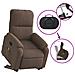 Poltrona Alzapersona Reclinante Massaggiante Marrone Microfibra - Foto miniatura 6