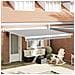 Tenda Retrattile Antracite e Bianca 4x3 m Tessuto e Alluminio - Foto miniatura 2
