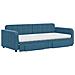 Divano Letto Estraibile con Cassetti Blu 90x200 cm in Velluto - Foto miniatura 3