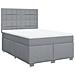 Giroletto a Molle con Materasso Grigio Chiaro 160x200cm Tessuto - Foto miniatura 1