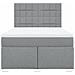 Giroletto a Molle con Materasso Grigio Chiaro 160x200cm Tessuto - Foto miniatura 4