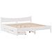 Giroletto con Cassetti Bianco 200x200 cm Legno Massello di Pino - Foto miniatura 1