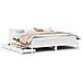 Giroletto con Cassetti Bianco 200x200 cm Legno Massello di Pino - Foto miniatura 2