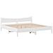 Giroletto con Cassetti Bianco 200x200 cm Legno Massello di Pino - Foto miniatura 5