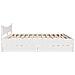 Giroletto con Cassetti Bianco 200x200 cm Legno Massello di Pino - Foto miniatura 7