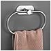 Portasciugamani Ovale Da Bagno Senza Chiodi, Modello Rotondo, Acciaio Inox Black - Foto miniatura 6