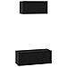 Set mobile TV 2 pcs Rovere nero 80 x 30 x 30 cm - Foto miniatura 1
