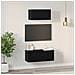 Set mobile TV 2 pcs Rovere nero 80 x 30 x 30 cm - Foto miniatura 4