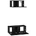 Set mobile TV 2 pcs Rovere nero 80 x 30 x 30 cm - Foto miniatura 7