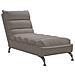 Chaise Longue con Cuscini Tortora in Tessuto - Foto miniatura 1