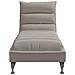 Chaise Longue con Cuscini Tortora in Tessuto - Foto miniatura 4