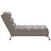 Chaise Longue con Cuscini Tortora in Tessuto - Foto miniatura 5