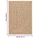 Tappeto ZIZUR Beige 100x200 cm Aspetto Iuta Interni ed Esterni - Foto miniatura 9