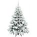 Albero di Natale artificiale con 150 LED Bianco 150 cm PE e PVC - Foto miniatura 3