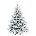Albero di Natale artificiale con 150 LED Bianco 150 cm PE e PVC - Foto miniatura 4