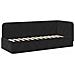 Cornice del letto ad angolo Nero 80 x 200 cm Velluto - Foto miniatura 1