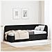 Cornice del letto ad angolo Nero 80 x 200 cm Velluto - Foto miniatura 2
