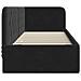 Cornice del letto ad angolo Nero 80 x 200 cm Velluto - Foto miniatura 6