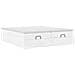 Struttura Letto Pouf con Materassi Bianco 160x200 cm Similpelle - Foto miniatura 6