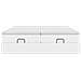 Struttura Letto Pouf con Materassi Bianco 160x200 cm Similpelle - Foto miniatura 7