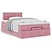Pouf Letto con Materasso Rosa 120x190 cm Velluto - Foto miniatura 4