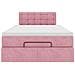 Pouf Letto con Materasso Rosa 120x190 cm Velluto - Foto miniatura 7