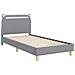 Struttura letto bambini con testata Grigio chiaro 90 x 200 cm - Foto miniatura 4