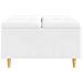 Pouf contenitore Bianco 80 x 80 x 45 cm Pelle sintetica - Foto miniatura 5