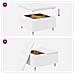 Pouf contenitore Bianco 80 x 80 x 45 cm Pelle sintetica - Foto miniatura 9
