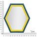 Specchio Con Cornice Esagono-multicolore-mdf-75x4x80 Cm - Foto miniatura 6