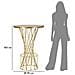 Tavolino Vkh805-oro-metallo-70x70x103 Cm - Foto miniatura 7
