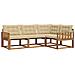 Set di divani con cuscino 4 pcs Naturale e Beige - Foto miniatura 1