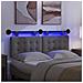 Testiera sospesa Con luce LED Grigio Scuro Tessuto - Foto miniatura 5