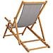 Sedia da spiaggia Grigio Chiaro Legno di teak solido - Foto miniatura 5
