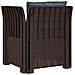 Poltrona a 1 Posto con Cuscini Aspetto Rattan PP Marrone - Foto miniatura 4