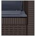 Poltrona a 1 Posto con Cuscini Aspetto Rattan PP Marrone - Foto miniatura 6