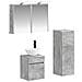 Set di mobili per il bagno 4 pcs Grigio Cemento - Foto miniatura 1