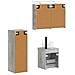 Set di mobili per il bagno 4 pcs Grigio Cemento - Foto miniatura 3