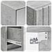 Set di mobili per il bagno 4 pcs Grigio Cemento - Foto miniatura 4