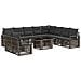 Set Divano da Giardino 11 pz Grigio e Grigio Scuro polyrattan - Foto miniatura 1