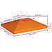Copertura Superiore Per Gazebo 310 G / m² 4x3m Arancione - Foto miniatura 4