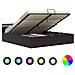Giroletto Contenitore Idraulico LED Grigio Similpelle 160x200cm - Foto miniatura 1