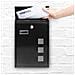 Design Mailbox Letterbox Metallo 4 Colori 3 Finestre Di Visualizzazione 25x40 Cm Posta Sicura Nero - Foto miniatura 4