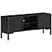 Mobile Porta Tv Nero 115x30x46cm In Legno Massello Di Mango - Foto miniatura 4