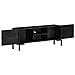 Mobile Porta Tv Nero 115x30x46cm In Legno Massello Di Mango - Foto miniatura 8