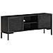 Mobile Porta Tv Nero 115x30x46cm In Legno Massello Di Mango - Foto miniatura 10