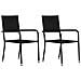 Set da Pranzo da Giardino 3 pz in Polyrattan Nero - Foto miniatura 2
