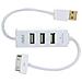 Hub USB ADJ 3 Porte USB 2.0 Caricabatterie per iPhone / iPod Home Series Col. Bianco - Foto miniatura 3