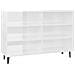 Credenza Bianco Lucido 103,5x35x70 cm in Legno Multistrato - Foto miniatura 1